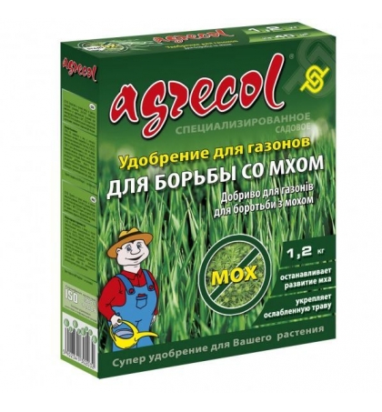 Добриво для газонів і боротьби з мохом (маса нетто 1,2 кг.)