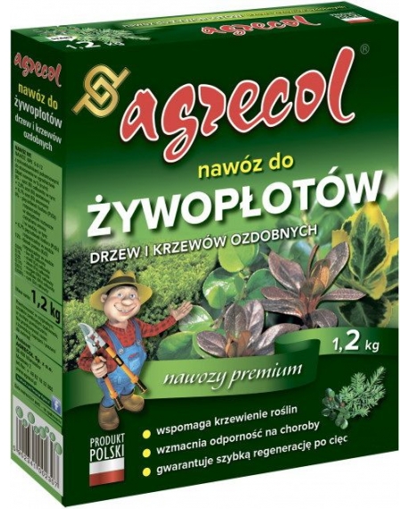"Agrecol" гранульоване добриво для огорожі і декоративних дерев (1.2кг)