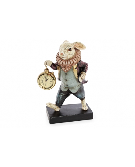 Декоративна фігура з годинником Білий Кролик