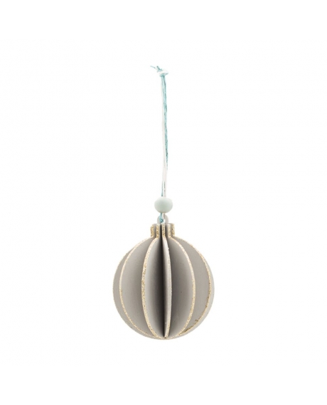 Елочный шар, цвет - серый (9,5 см)