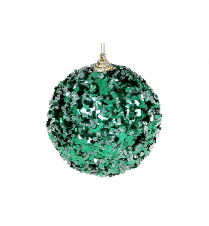 Елочный шар, цвет - классический зелёный (размер: 8 см., 10 см.)