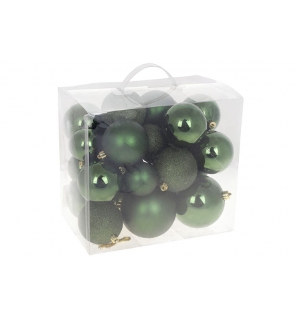 Елочный шар, цвет - зеленой хвои матовый, зеленой хвои глиттер, зеленой хвои глянец (размер: 3 см, 4 см., 5 см., 6 см., 8 см., 10 см.)