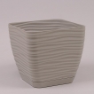 Горшок квадратный с подставкой Form Plastic Sahara Petit, цвет - серый
