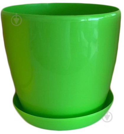 Горшок с подставкой Omela Глянец, цвет - зеленый