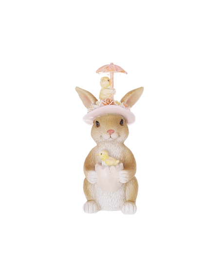 Кролик із парасолькою на капелюсі 7,5*7*14,5см K07-478