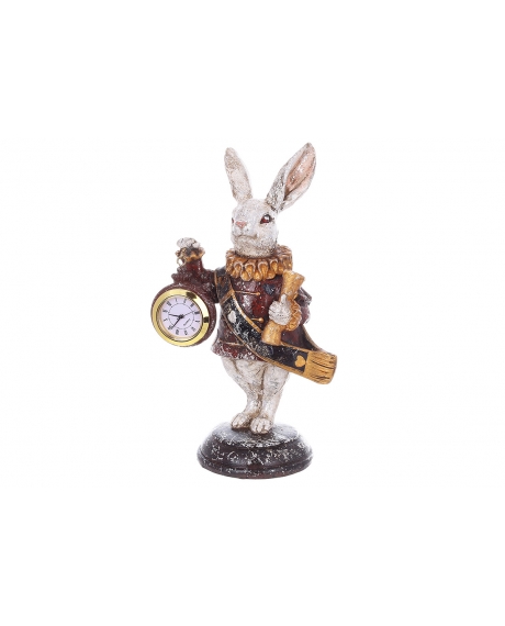 Декоративна статуетка Кролик з годинником
