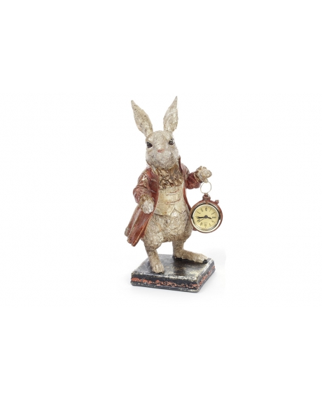 Декоративная фигура с часами Белый Кролик