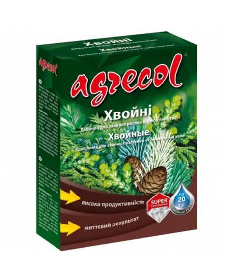 Минеральное удобрение для хвойных от пожелтения хвои Agrecol 0,25 кг