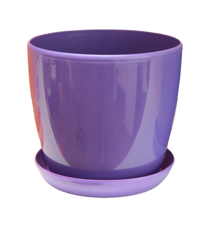 Горшок с подставкой Omela Глянец, цвет - фиолетовый