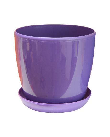 Горшок с подставкой Omela Глянец, цвет - фиолетовый