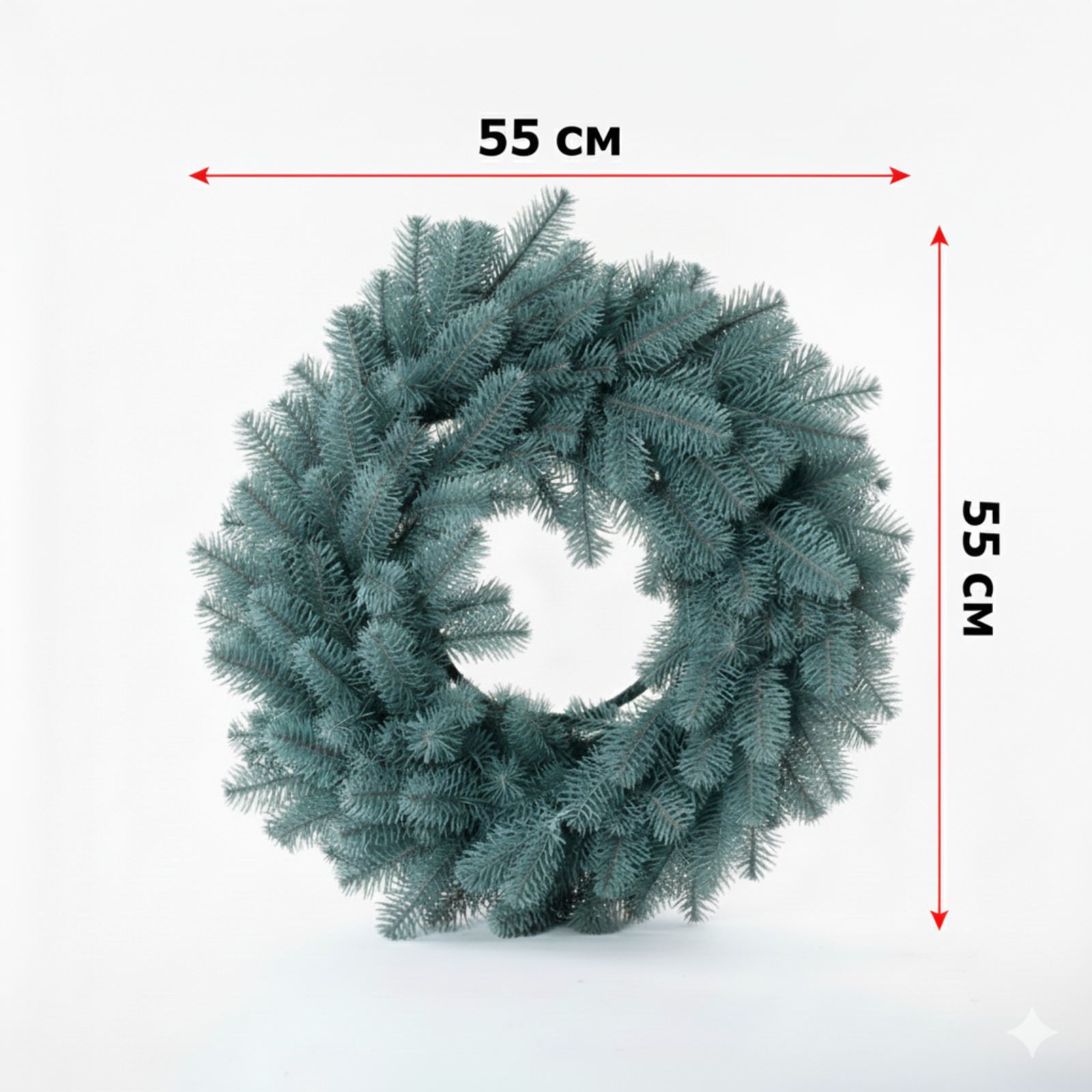 Вінок Premium литий 55см блакитний