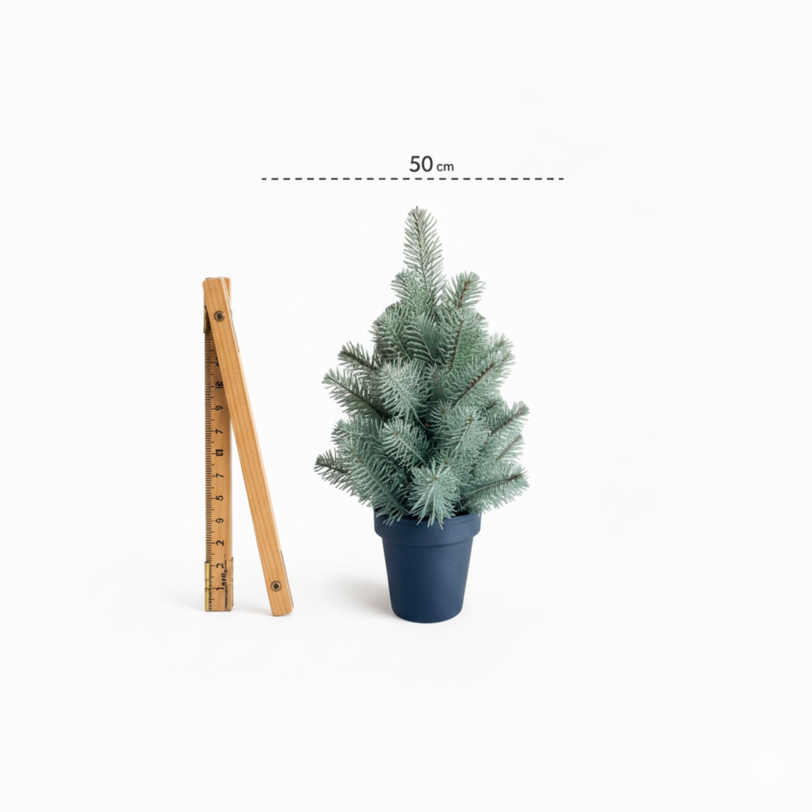 Ëлка литая Premium 50 см в горшочке голубая