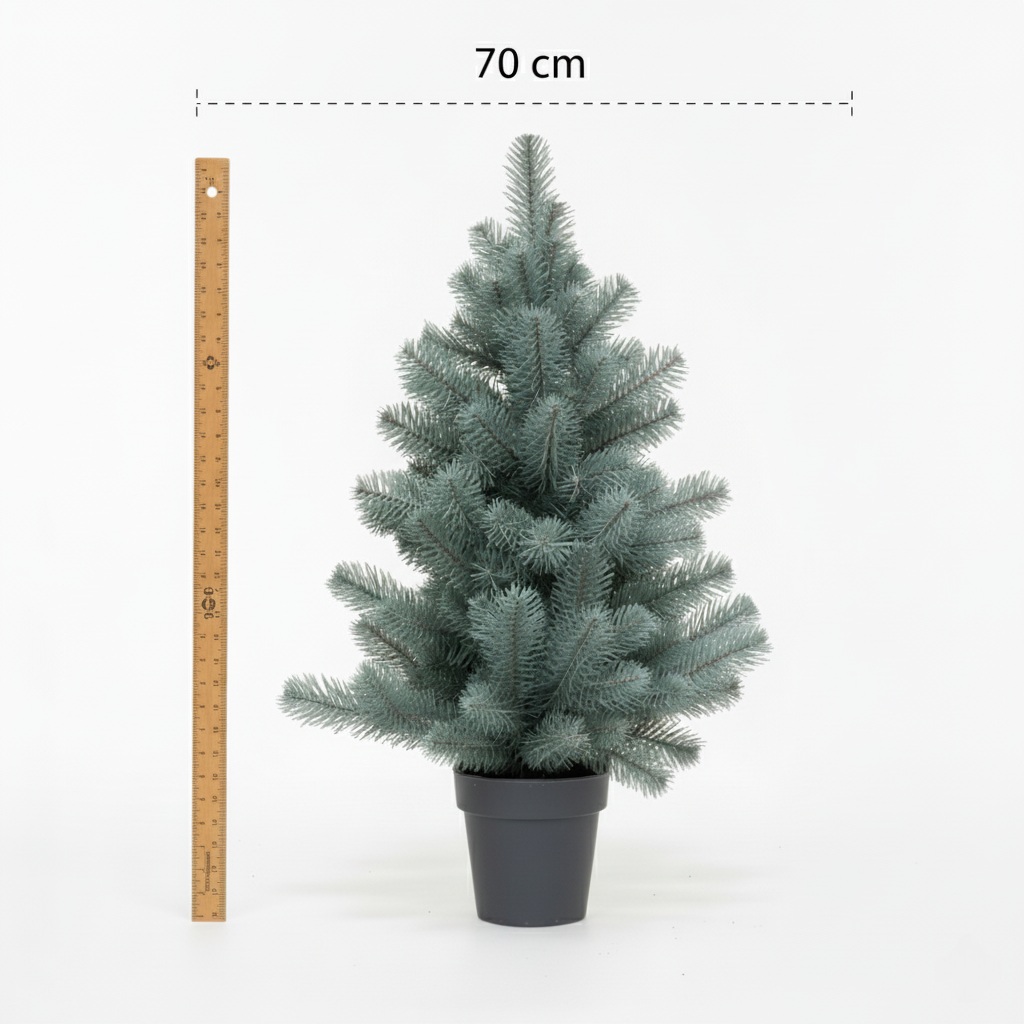 Ëлка литая Premium 70 см в горшочке голубая