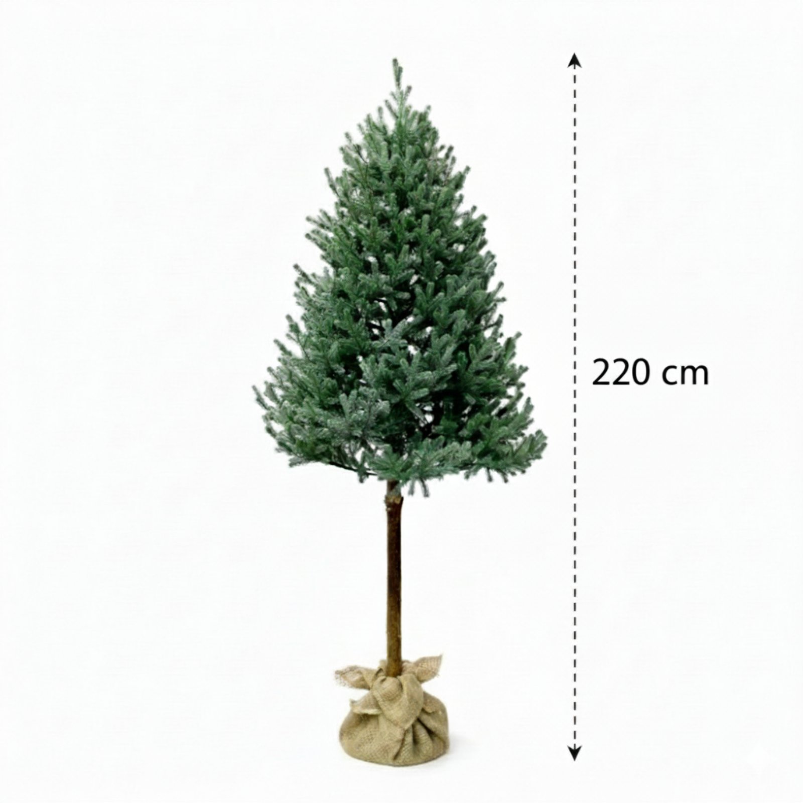 Ялинка Traditional лита на дерев'яному стовбурі 220 см блакитна