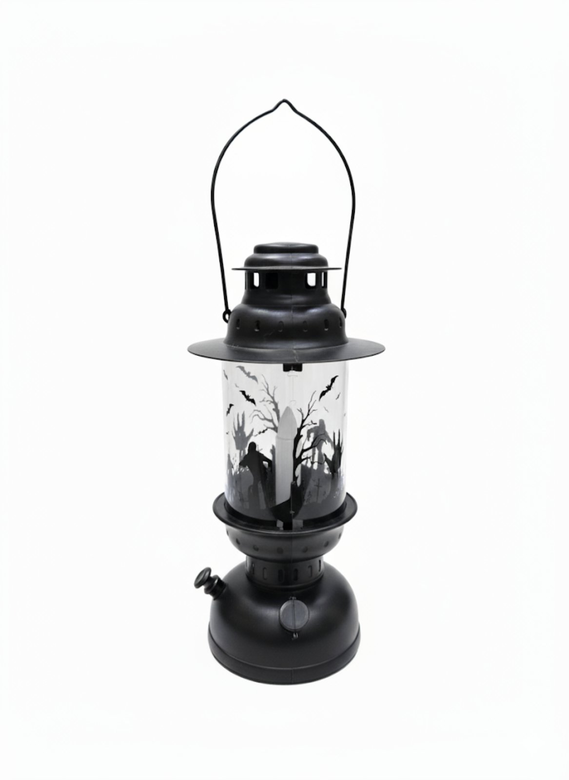 Ліхтар Хелловін чорний 30 см