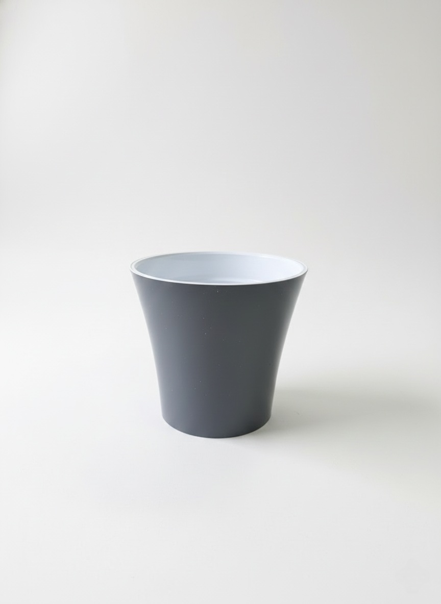 Горшок АРТЕ 3,0л антрацит/белый