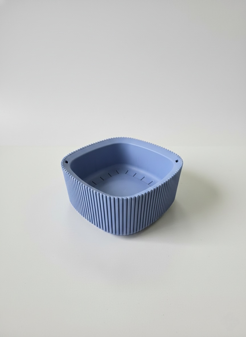  Горшок Pera низкий квадрат 1л голубой