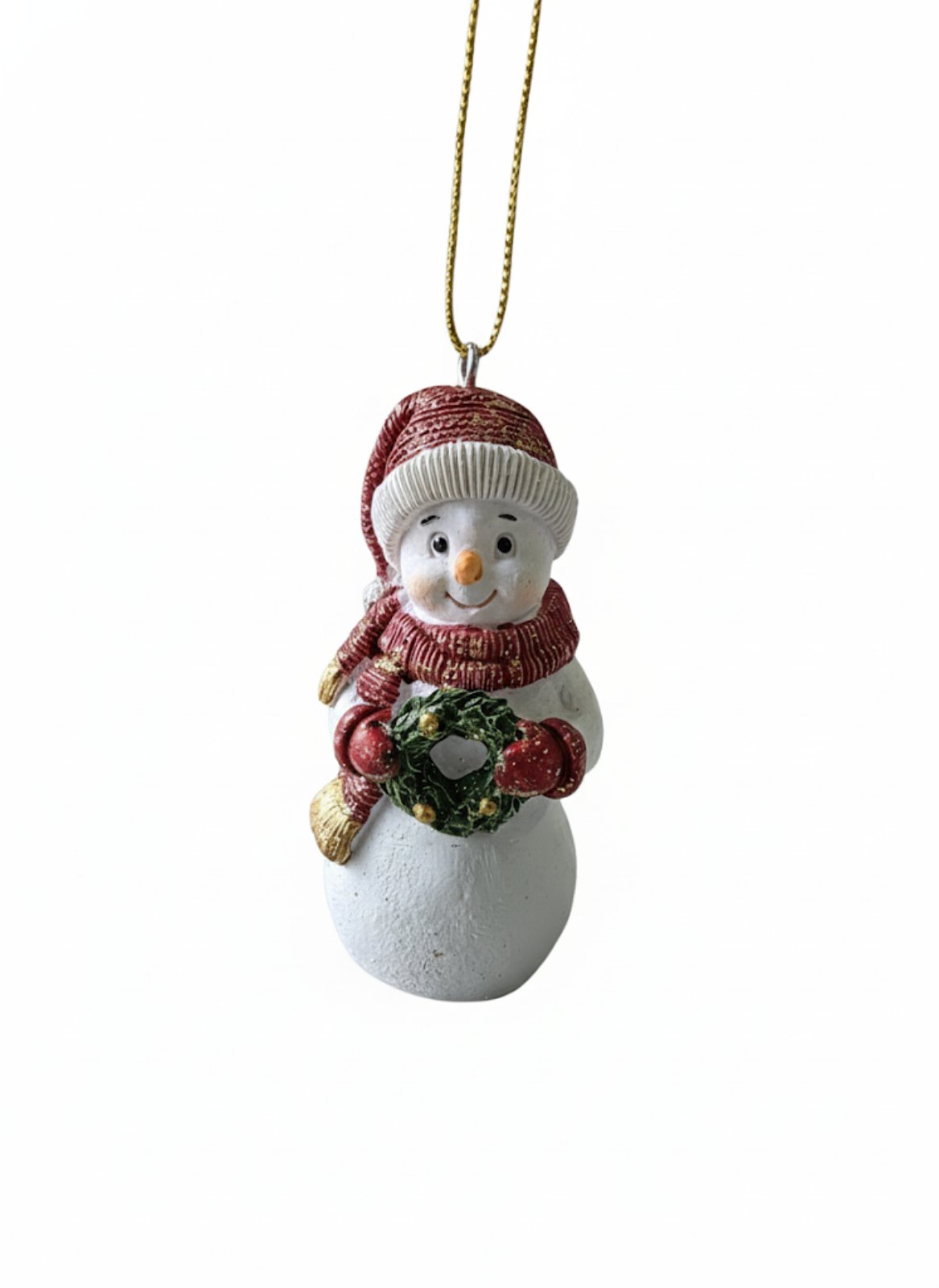 Подвеска Снеговик венком