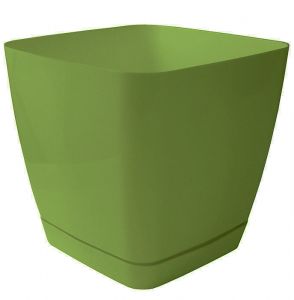 Горшок квадратный с подставкой Form Plastic Toskana, цвет - фисташка 170