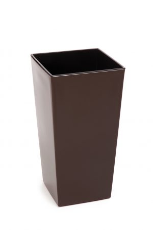Кашпо с внутренней вставкой Lamela Finezja.Текстура Глянец. Цвет - мокко 400 