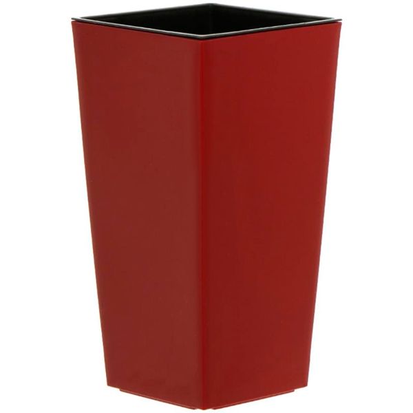 Кашпо с внутренней вставкой Lamela Finezja.Текстура Глянец. Цвет - бордо 400 