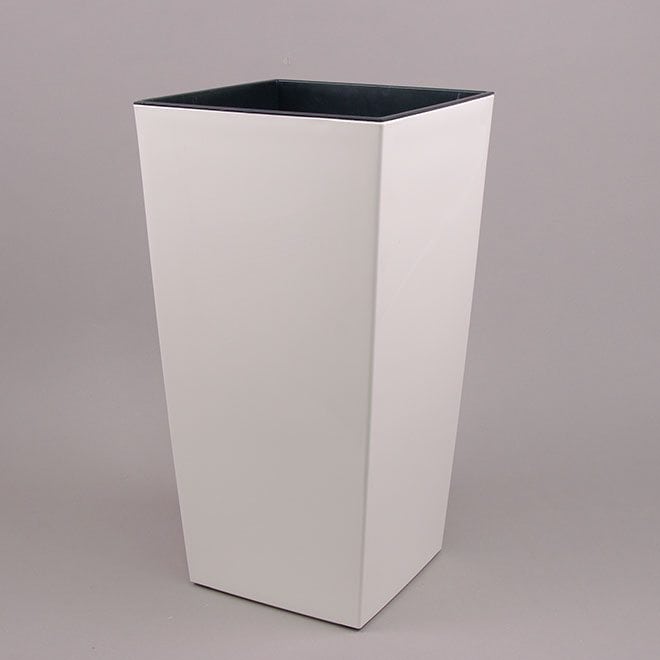 Кашпо с внутренней вставкой Lamela Finezja.Текстура Глянец. Цвет - крем 300 