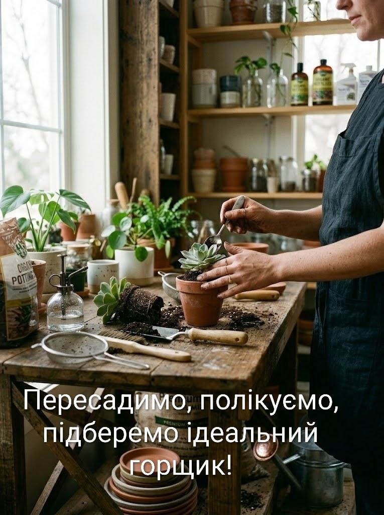 Пересадка догляд за рослинами