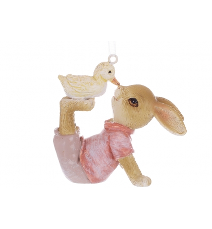 Фігурка-підвіска Кролик з гусенцем, 7см K07489