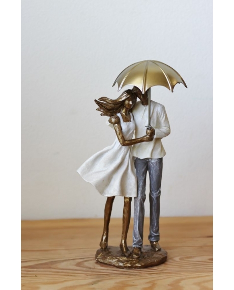Декоративна фігурка "Пара під парасолькою" (27,5 см)