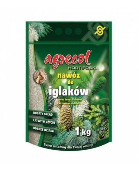 Добриво Hortifoska для хвойних рослин та інших декоративних дерев і чагарників "Agrecol" (1 кг)