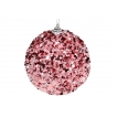 Елочный шар, цвет - тёплый розовый (размер: 8 см., 10 см., 12 см.)