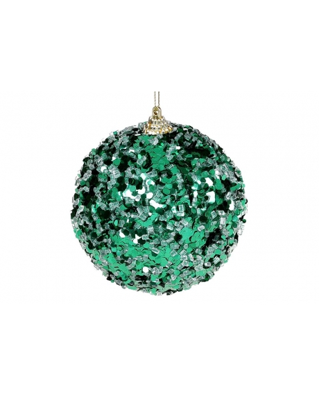 Елочный шар, цвет - классический зелёный (размер: 8 см., 10 см.)