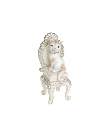Декоративна фігурка "Гламурна кішечка", колір - шампань (16.5 см)