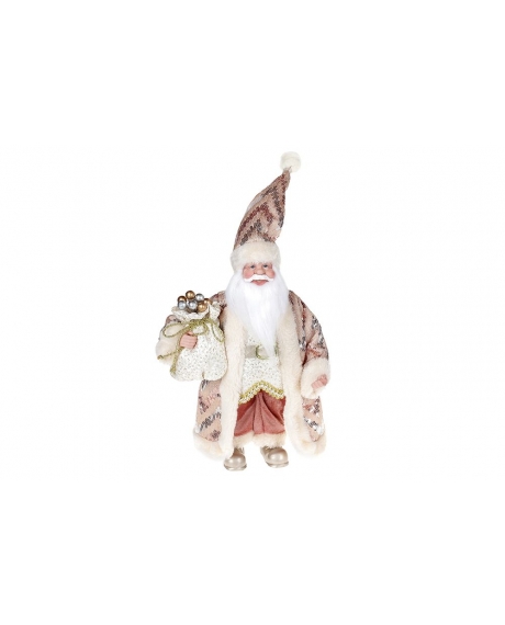 Новорічна декоративна іграшка "Санта", колір - рожевий (30 см.)