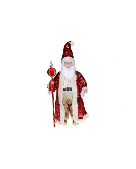 Новорічна музична фігура "Санта", колір - червоний (60 см.)