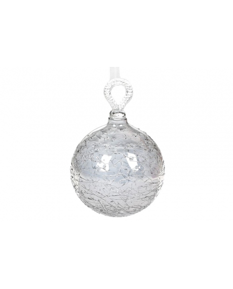 Ялинкова куля з покриттям лід і дзеркальним блиском, колір - графіт (10 см.)