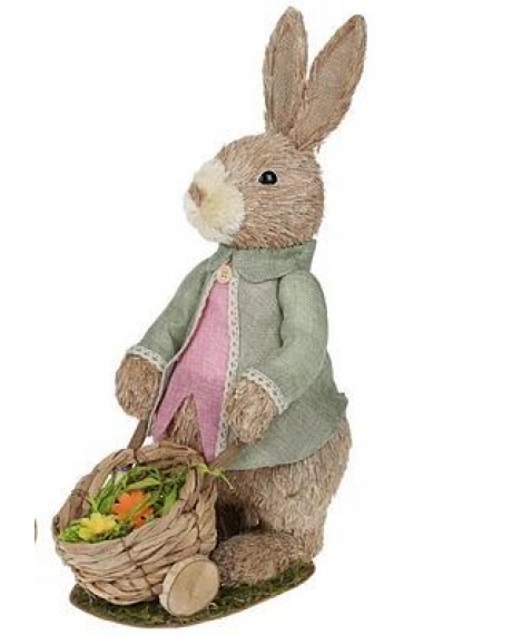 Декоративна великодня фігура "Кролик з тачкою" (50 см.)