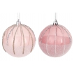 Елочный шар, цвет - розовый, пудровый (размер: 8 см.)