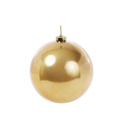 Елочный шар цвет - золото перламутр (размер: 15 см.)