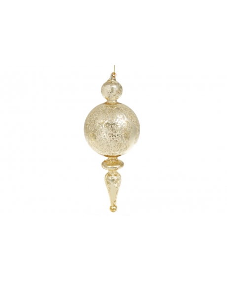 Ёлочное фигурное украшение, цвет - золото антик (размер: 24*8 см)