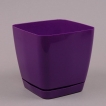 Горщик квадратний з підставкою Form Plastic Toskana, колір -  фіолетовий. 