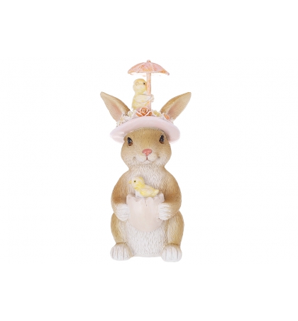 Кролик із парасолькою на капелюсі 7,5*7*14,5см K07-478