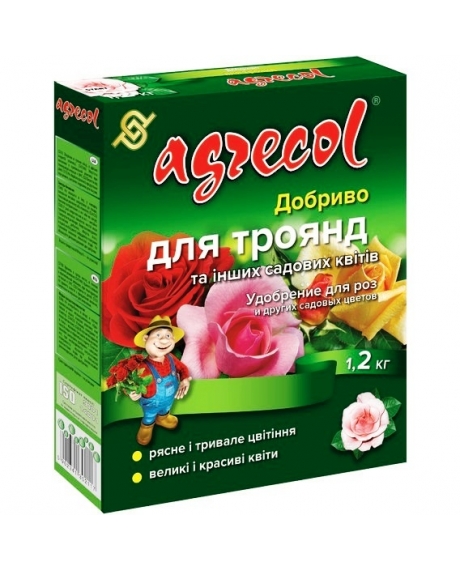 Минеральное удобрение для роз Agrecol 1,2 кг