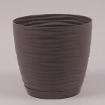 Горщик круглий із підставкою Form Plastic Sahara Petit. Колір - камінь 110 — Квітковий стиль, Харків