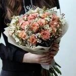 Букет до Дня св. Валентина №12 — Квітковий стиль, Харків