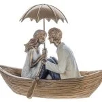 Декоративна фігурка "Пара в човні" (розмір: 20*9*18 см) — Квітковий стиль, Харків