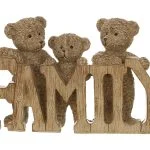 Декоративна статуетка Bear family, 18*4*10.5см, колір - коричневий 07811 — Квітковий стиль, Харків