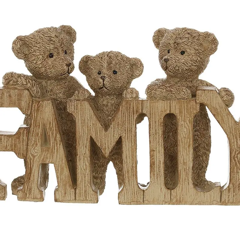 Декоративна статуетка Bear family, 18*4*10.5см, колір - коричневий 07811