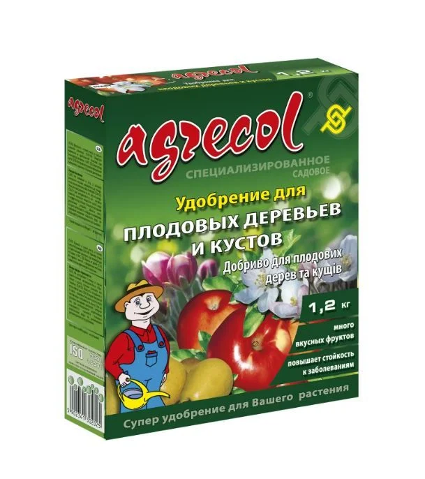 Добриво для плодових дерев та кущів "Agrecol" (маса нетто 1,2 кг)