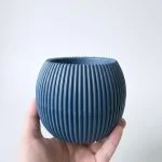 Горщик Mercan куля 0,7л синій — Квітковий стиль, Харків